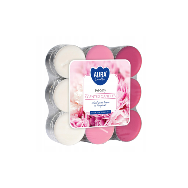 AURA Candles Փոքրիկ բուրավետ մոմեր “Peony”(18 հատ)