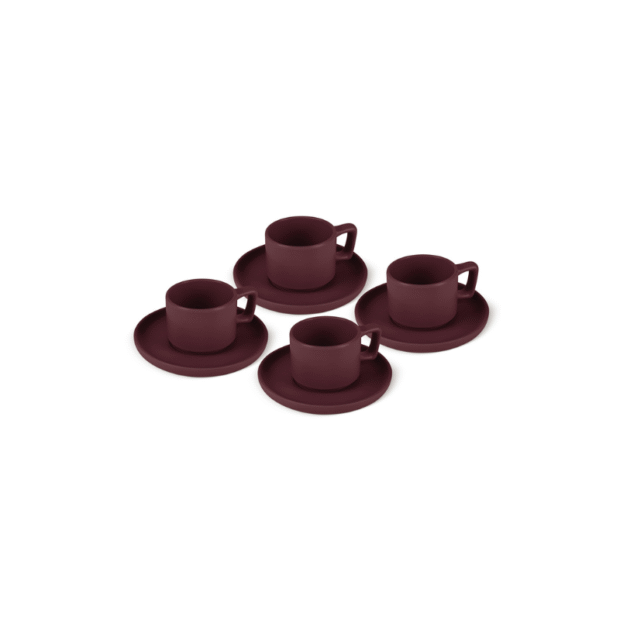 Leonardo Collection Հավաքածու բաժակ + ափսե Espresso-ի համար(8կտոր)