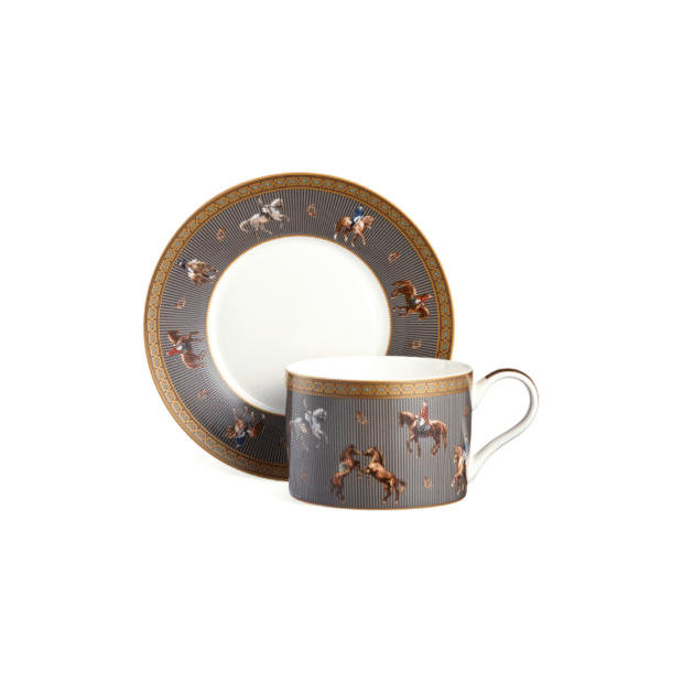 “Horse Club” Հավաքածու թեյի բաժակ + ափսե(պատկերազարդ)