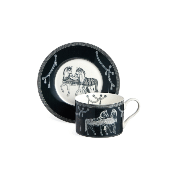 “Horse Club” Հավաքածու թեյի բաժակ + ափսե(պատկերազարդ)