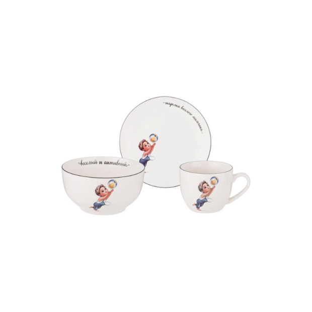 Հավաքածու մանկական նկարազարդ սպասքի(3 կտոր)