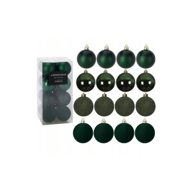 Տոնածառի գնդաձև խաղալիքների հավաքածու(16հատ)