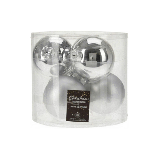 Տոնածառի գնդաձև խաղալիքների հավաքածու(6 հատ)