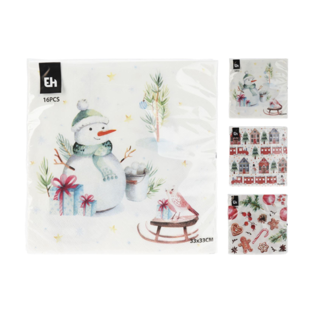 Ամանորյա անձեռոցիկների հավաքածու(16 հատ)