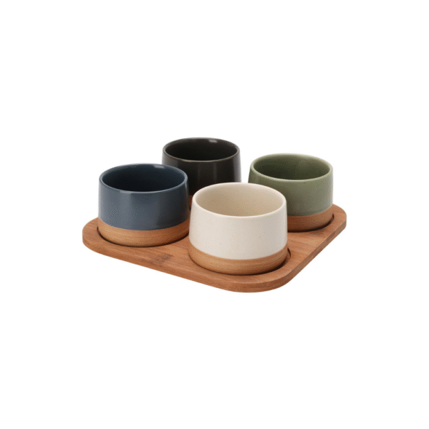 Մատուցամանների հավաքածու + տակդիր(5 կտոր)