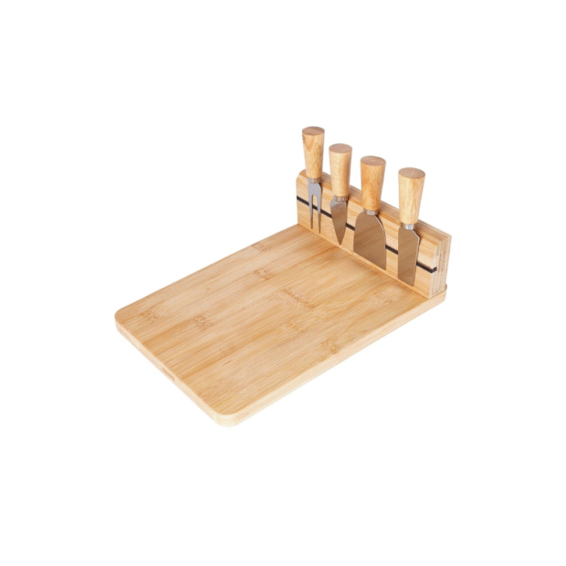 Հավաքածու պանրի մատուցման տախտակ + դանակներ(5 կտոր)