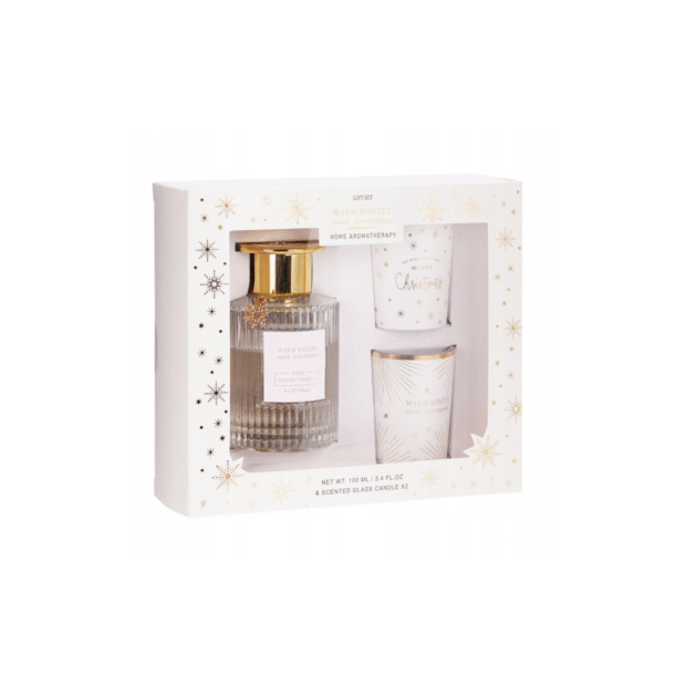 Հավաքածու Բուրավետիչ + մոմ(3կտոր) “Warm Winter”