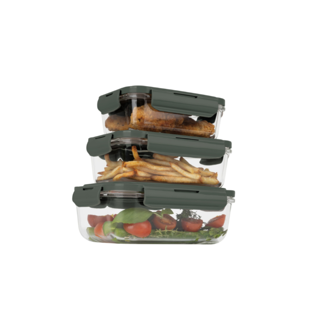 Matte Green Collection Տարաների հավաքածու(3 հատ)