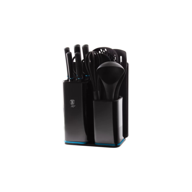 Aquamarine Հավաքածու խոհանոցային պարագաների տակդիրով(13կտոր)