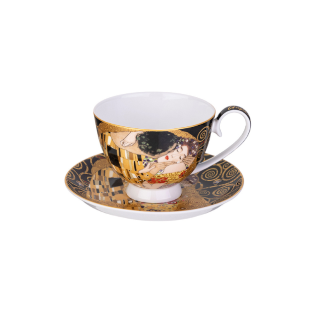 ART COLLECTION Թեյի բաժակ + ափսե “Համբույր”(2 կտոր/Գ․Կլիմտ)