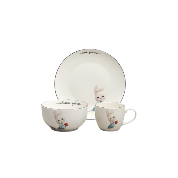 Հավաքածու մանկական նկարազարդ սպասքի(3 կտոր)