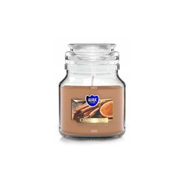 AURA Candles Մոմ ապակյա տարայում "Cinnamon"