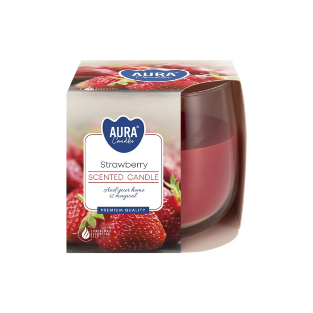 Մոմ ապակյա տարայում “Strawberry ”