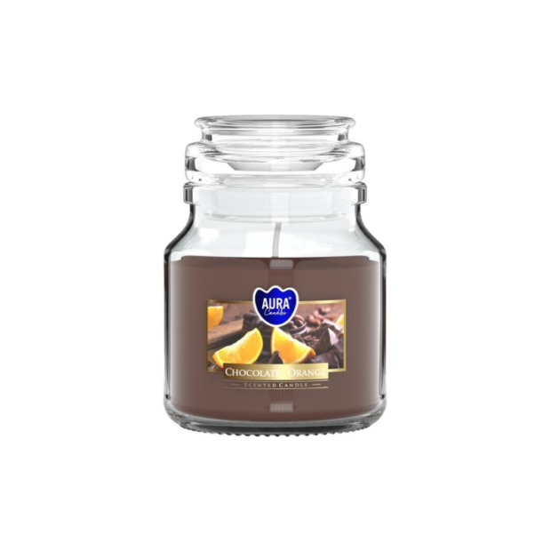 Մոմ ապակյա տարայում “Chocolate & Orange”