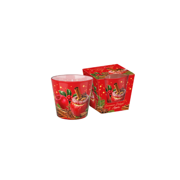 Մոմ ապակյա տարայում "Cinnamon Delight & Apple"